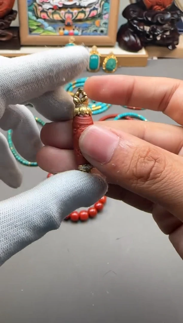 【闪购商品】南红玛瑙配饰配饰18K金镶嵌配饰配饰