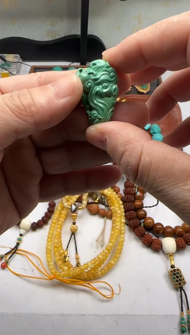 未镶嵌绿松石圆珠ㅤ****?绿松配饰