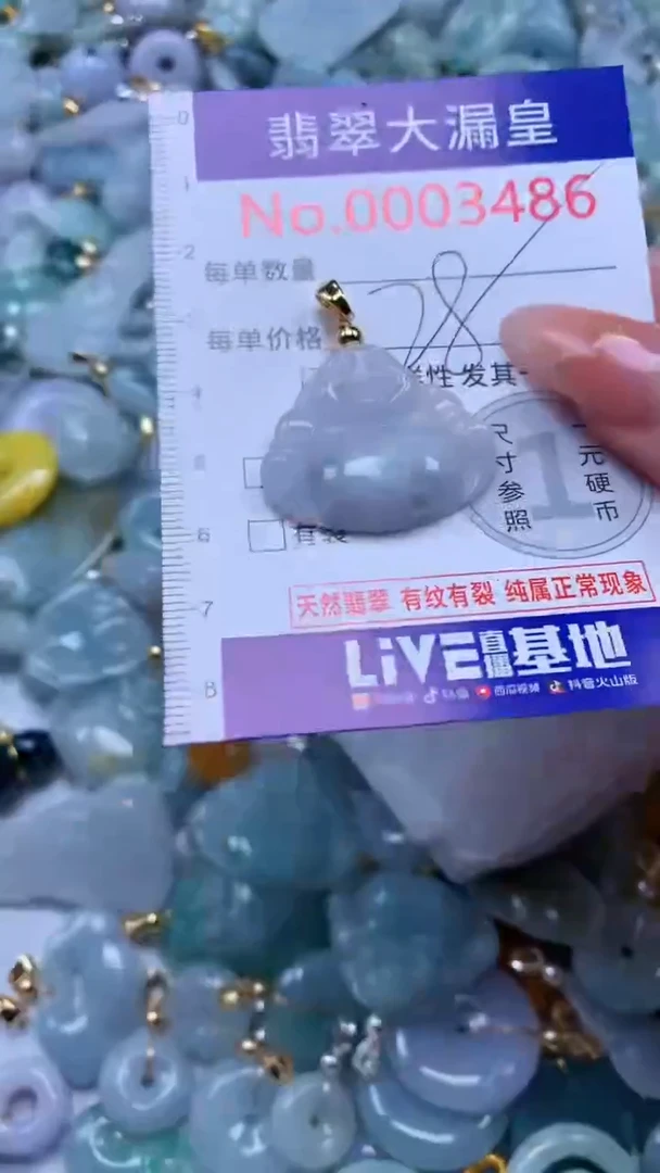 翡翠未镶嵌吊坠(不含链)3486