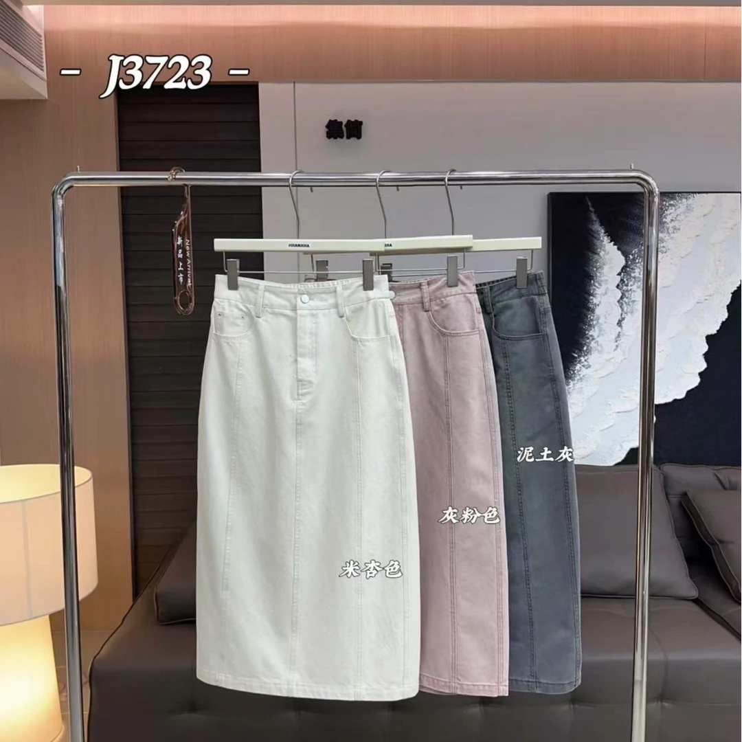 【NO退NO换】鑫燃KIKI 复古做旧牛仔长裙 J3723 JJ 【F】