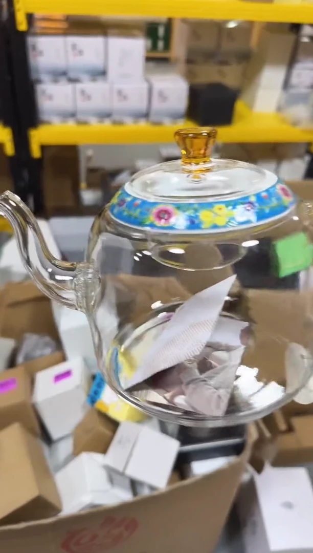 【闪购商品】蓝色舒雅壶高硼硅