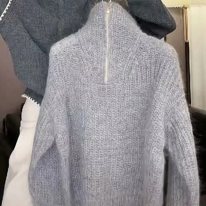 qq毛衣半高领针织网红时尚加套头YY-8243