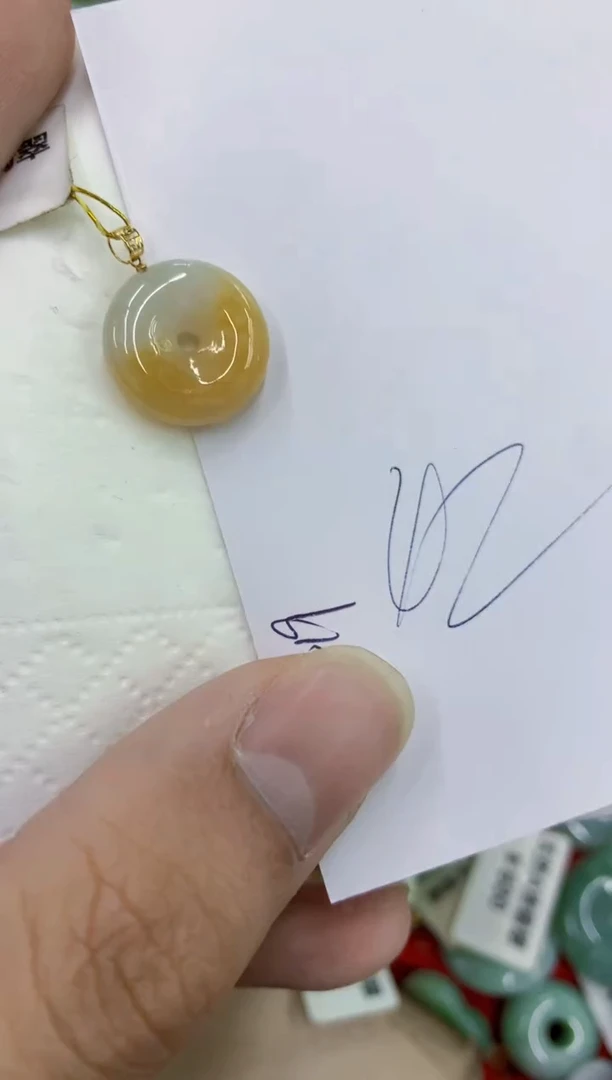 颈饰18K金镶嵌翡翠11111111111