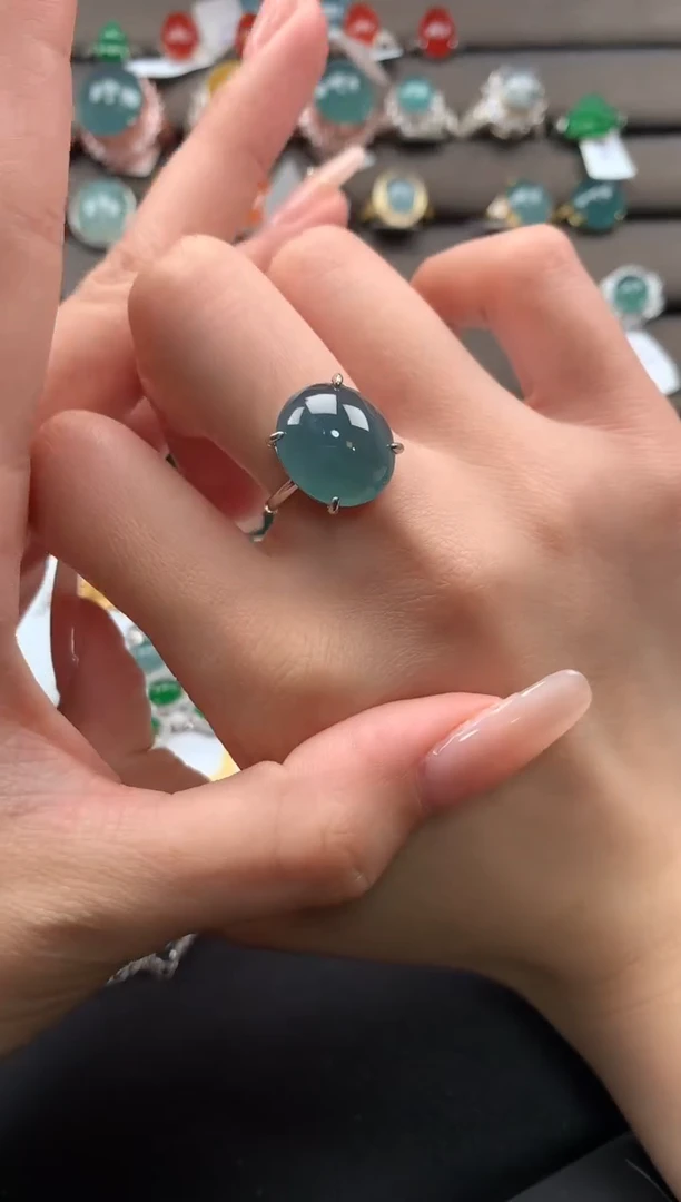 【闪购商品】翡翠戒指银S925镶嵌3123112