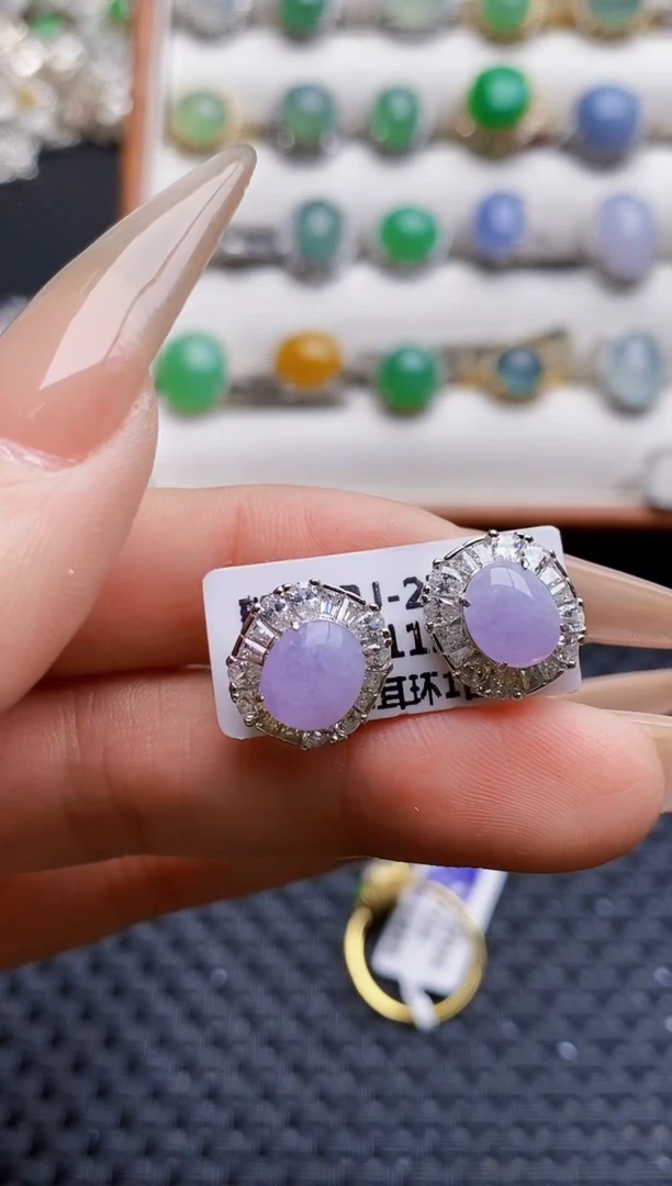 银S925镶嵌戒指翡翠3446