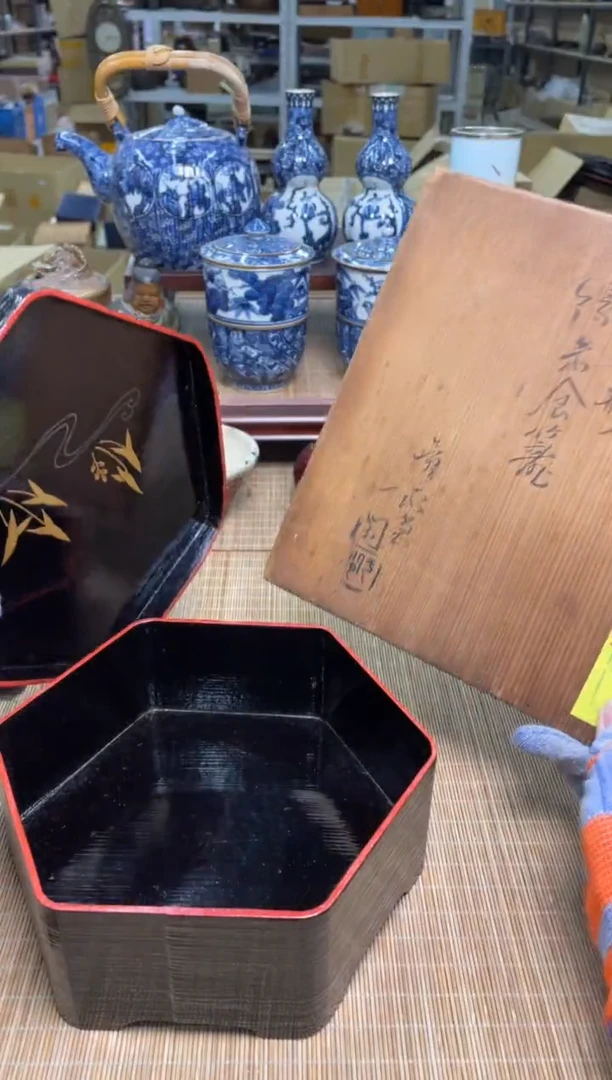 115号大漆盒子中古物品谨慎参拍直播链接