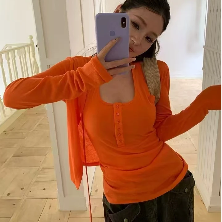 宠儿【2025夏季韩版挂脖背心＋薄款开衫】套装