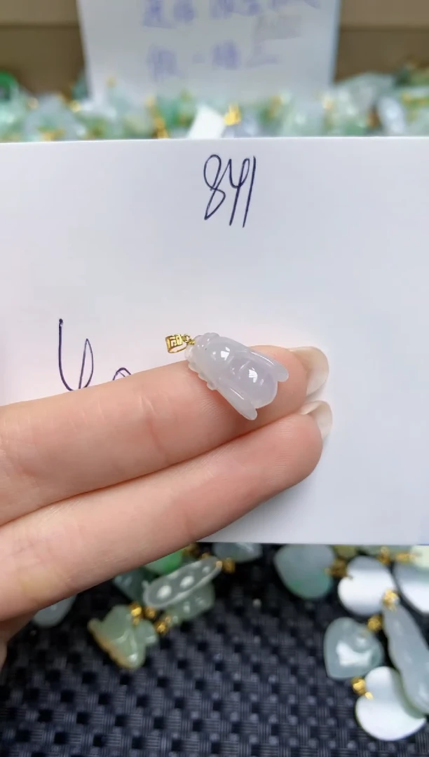 【闪购商品】翡翠颈饰18K金镶嵌天然缅甸A货翡翠