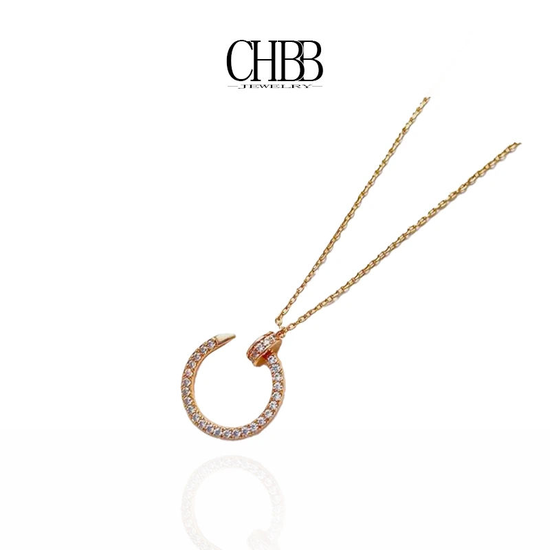 橙画 合金项链 高定K金钉子项链时尚小众高级款轻奢百搭