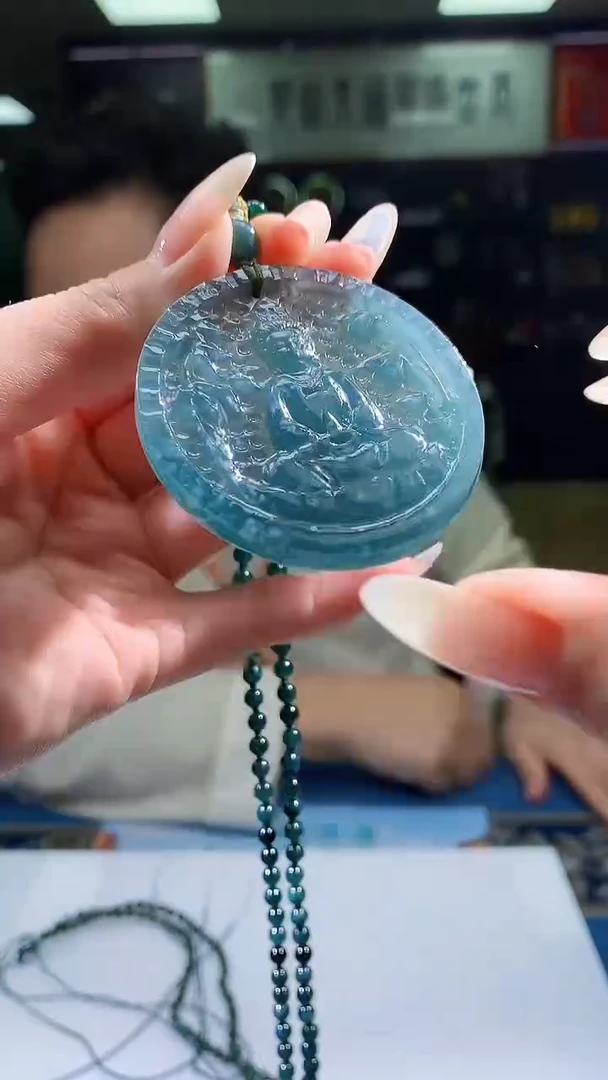 【闪购商品】定制翡翠未镶嵌8056jj-毛货挂件68赠珠链