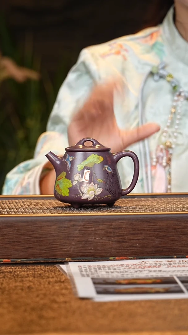 茶壶紫砂DXY高石瓢 暮云砂200cc-套杯
