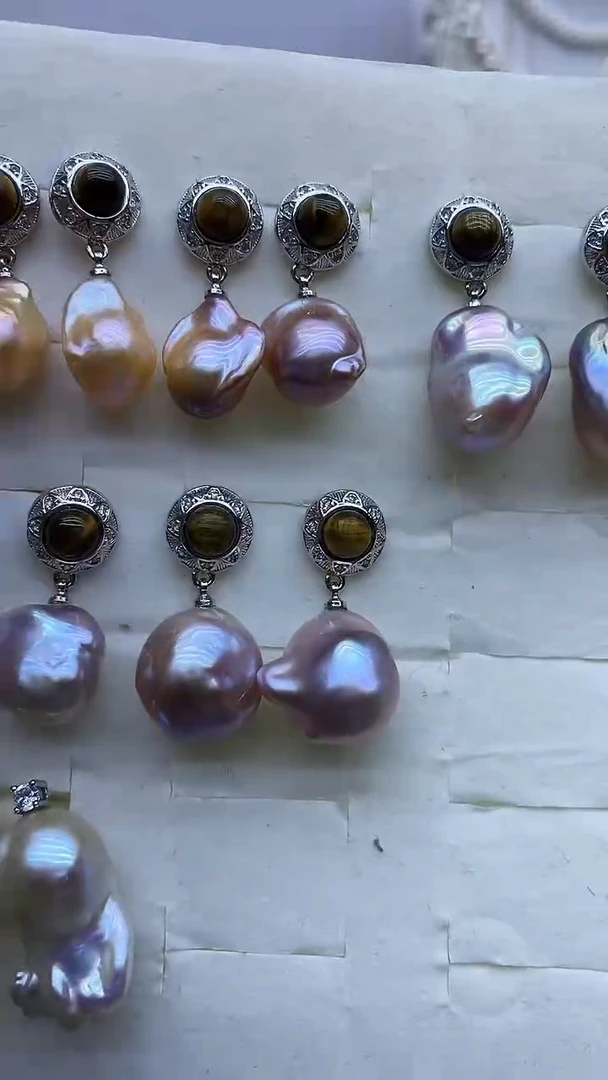 未镶嵌耳饰淡水珍珠巴洛克耳环多样性发其一