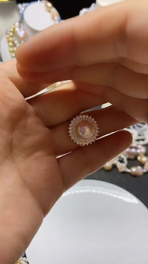 颈饰未镶嵌淡水珍珠戒指