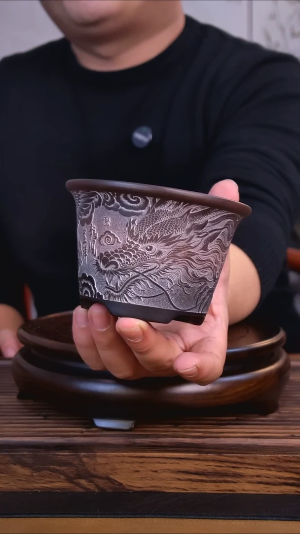 紫砂花盆紫砂花盆-内口9-6