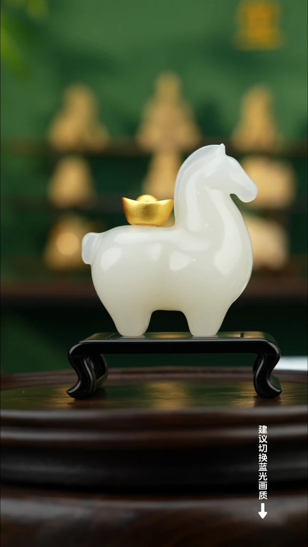 玉【马上有钱】天然玉石摆件