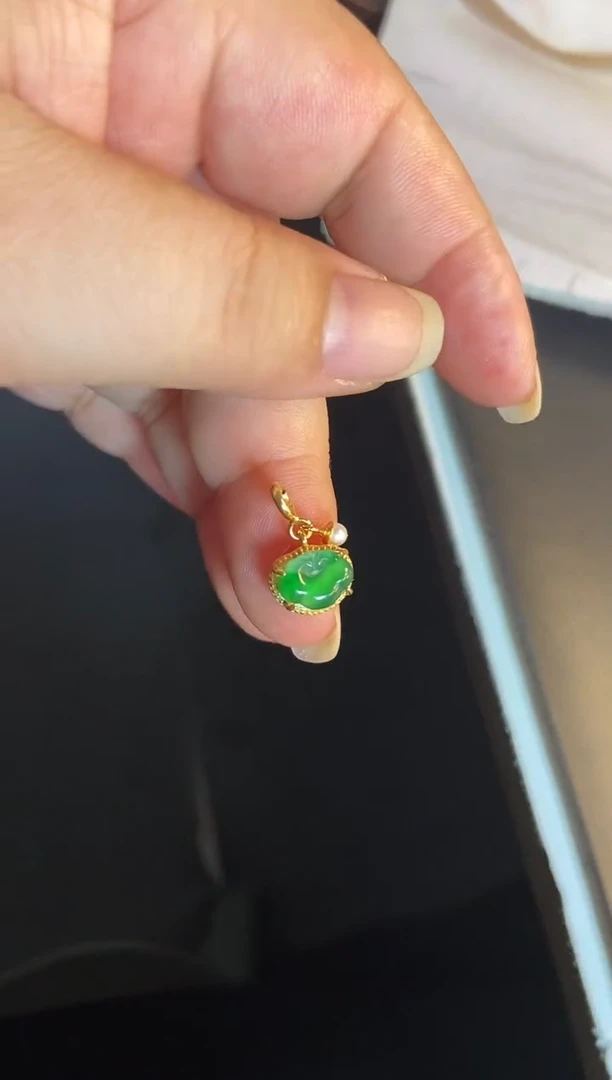 吊坠(不含链)银S925镶嵌翡翠1