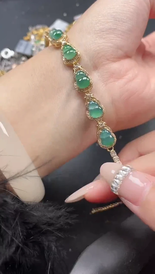 银S925镶嵌戒指翡翠15511