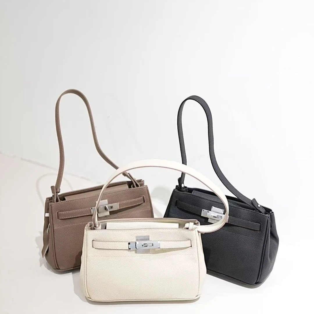 【小钱总】真皮牛皮腋下包 好用气质包包 QJH-88537