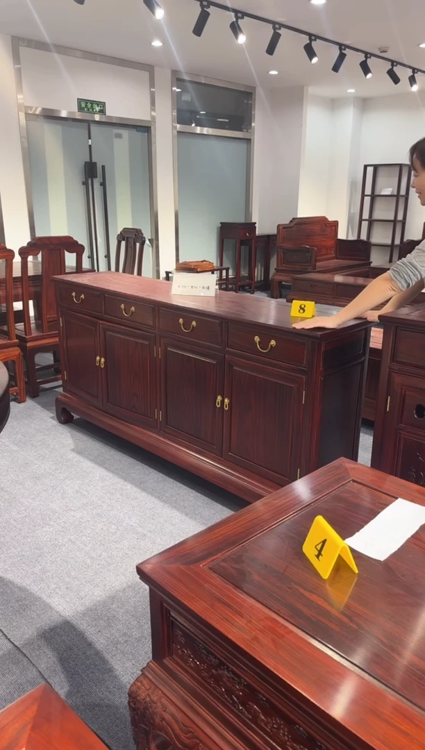 黑酸枝木类家具福**宁178四门四抽餐边柜