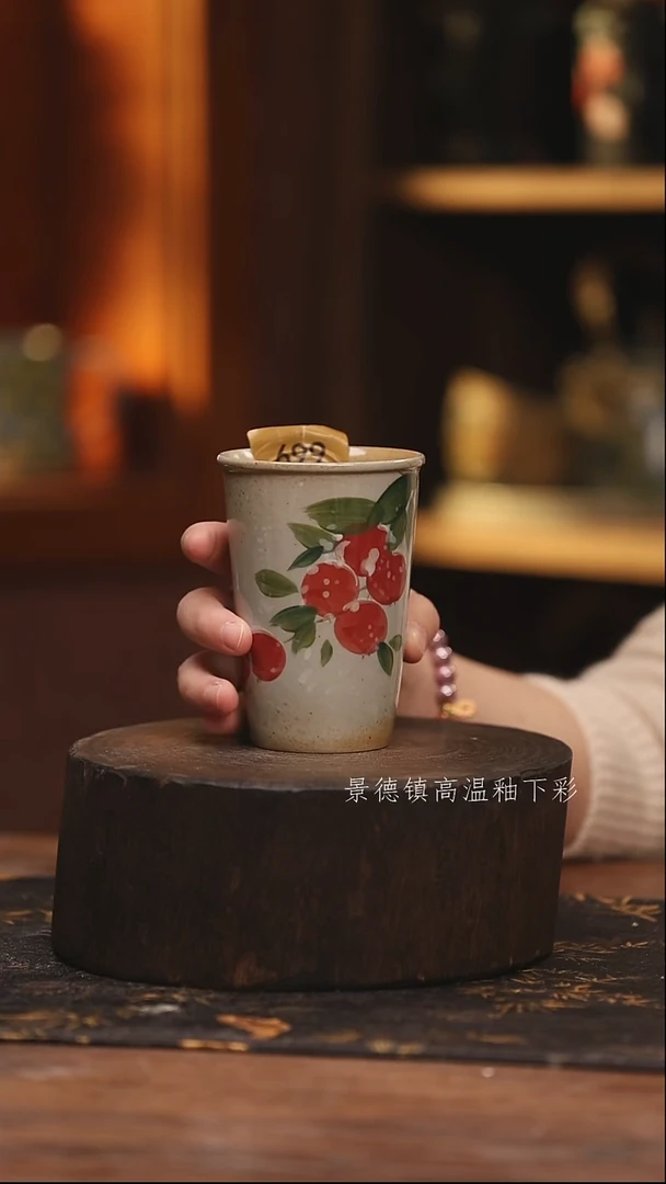 陶瓷景德镇高温釉下手绘陶瓷@L699@