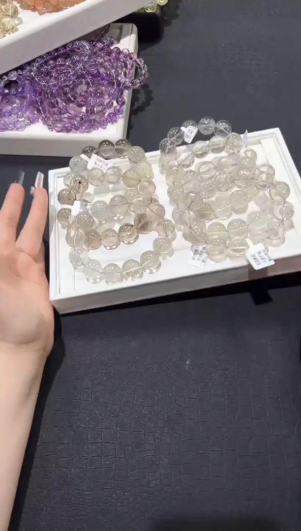 水晶手链未镶嵌60b多样性发其一【1条】默认微瑕16mm