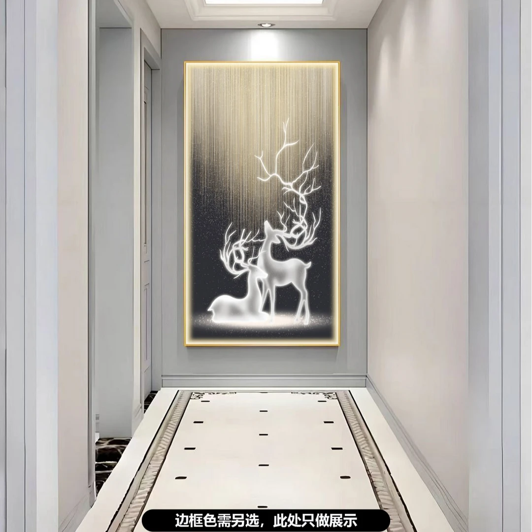 至尚【ZS215】玄关晶瓷铝合金边真晶瓷装饰画