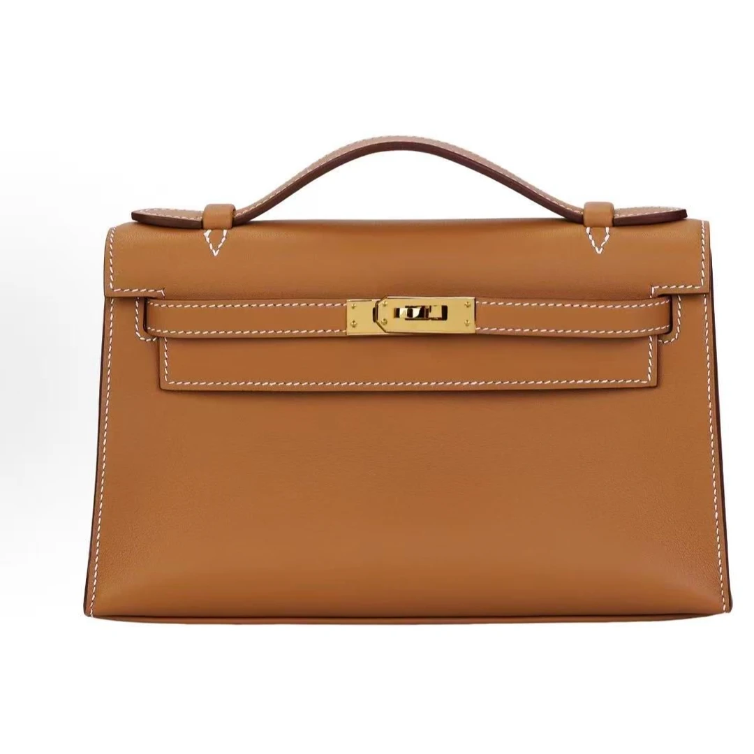 90新 Hermes/爱马仕 90新Kelly一代金棕金扣W刻原价2