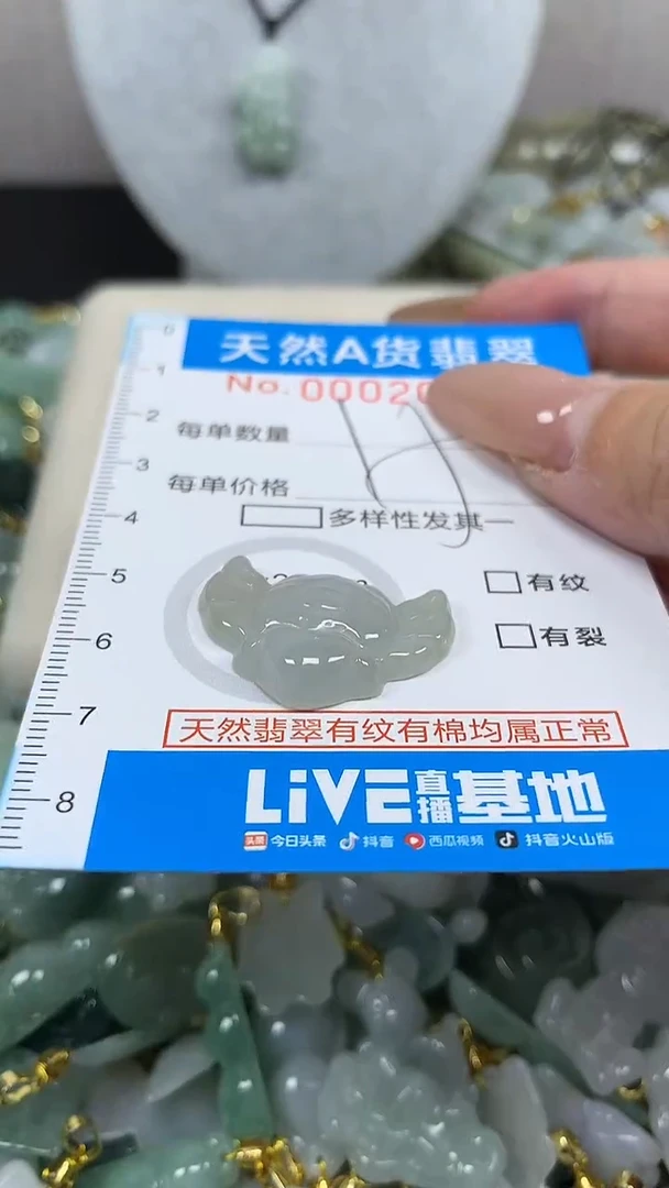 翡翠未镶嵌颈饰净货挂件-2058