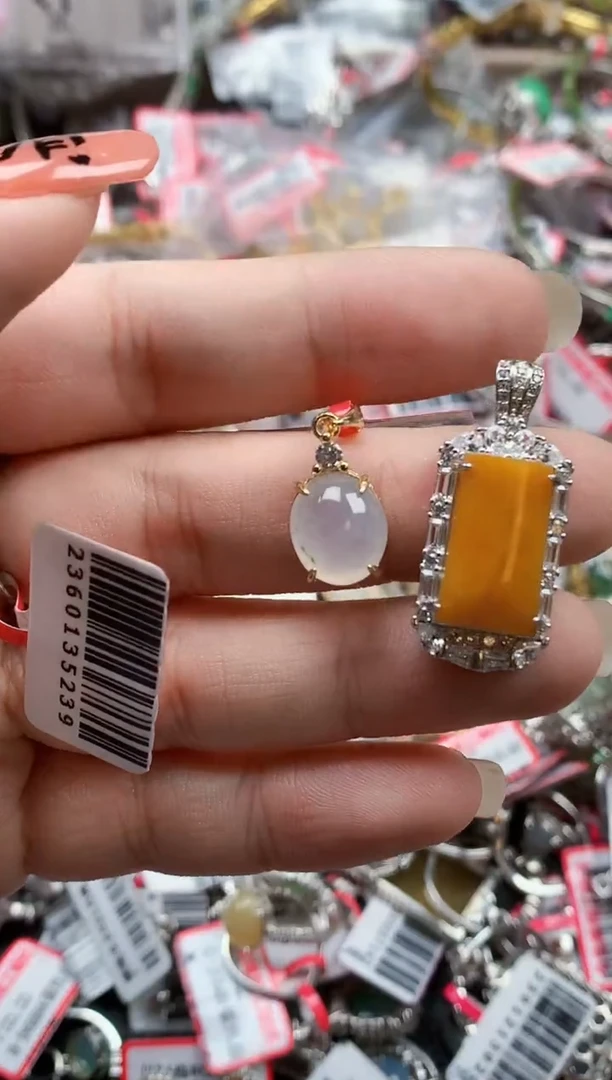 银S925镶嵌戒指翡翠天然A货缅甸翡翠