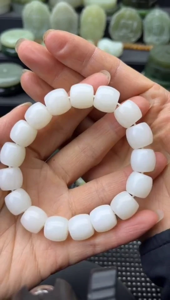未镶嵌和田玉珠宝半成品米达手串