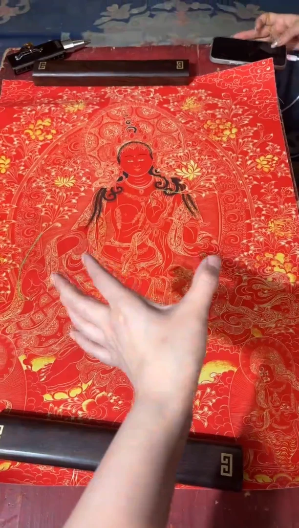 卷轴画龙妹唐卡直播tk16