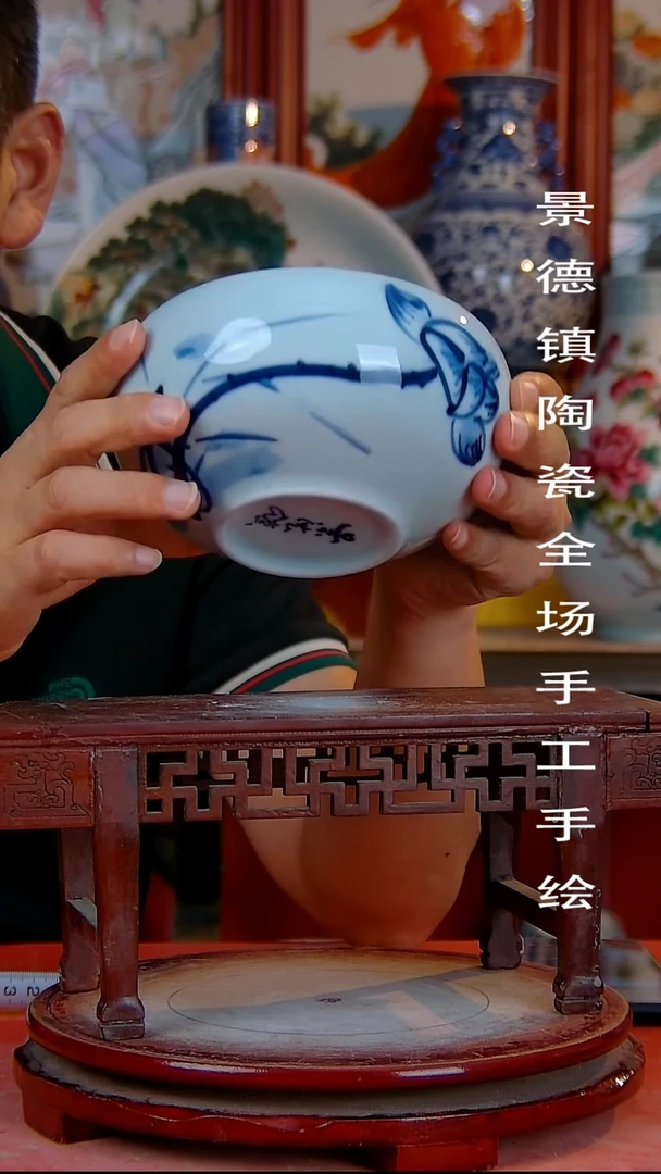 摆件手景德镇陶瓷 全场手工绘