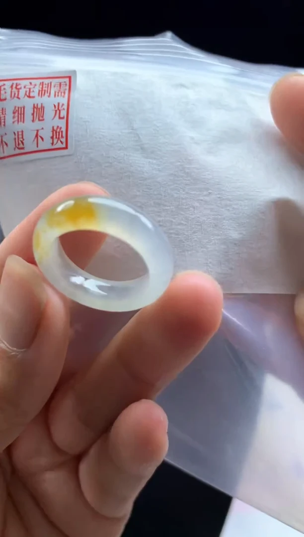 未镶嵌定制翡翠毛货需精细抛光戒圈 12#