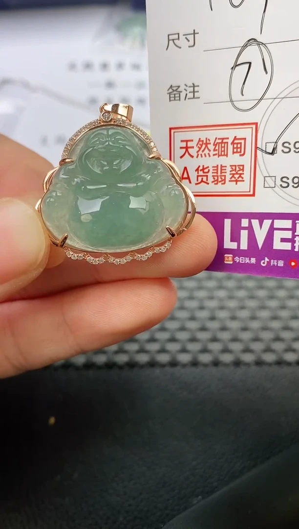 颈饰银S925镶嵌翡翠韶**姐挂件