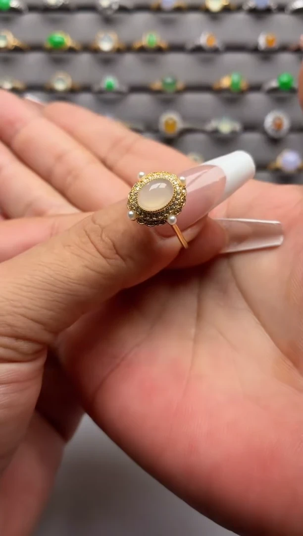 银S925镶嵌戒指翡翠.