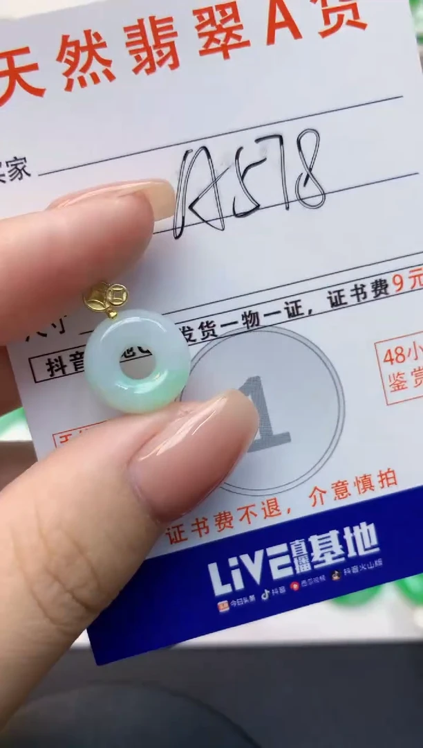 颈饰未镶嵌翡翠天然缅甸A货翡翠百元以上9元证书费自理