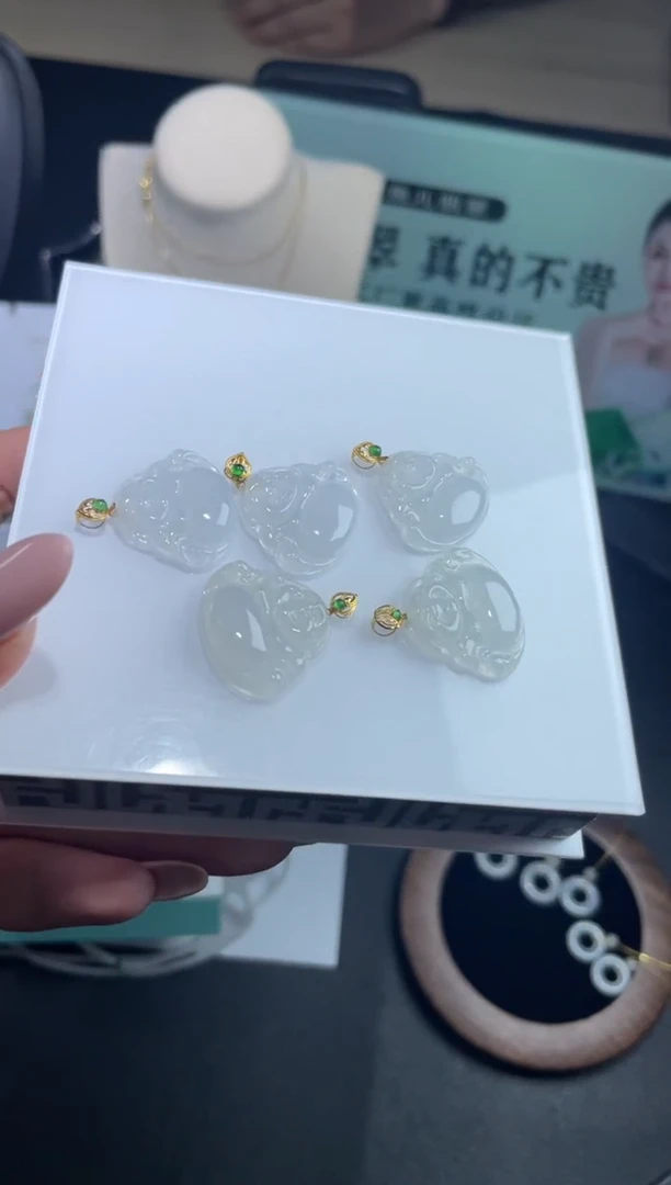 18K金镶嵌挂件翡翠FL12506/多样性发一件