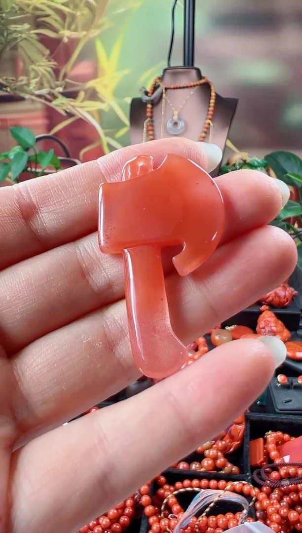 南红玛瑙斧子未镶嵌斧子