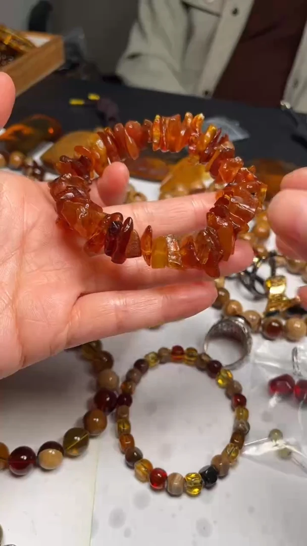 手链琥珀未镶嵌天然琥珀波羅的海A貨珍品
