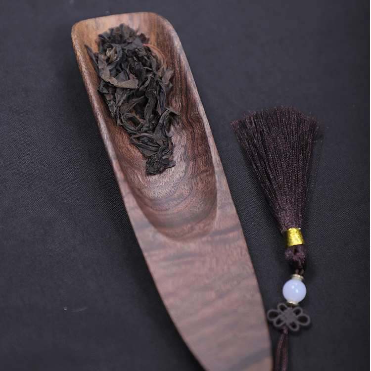 高端北美黑胡桃木茶勺单只茶铲茶叶勺子中式家用木质茶匙取茶器