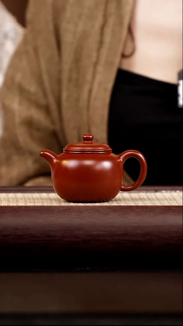 茶壶紫砂半古斋 朱泥 匏尊