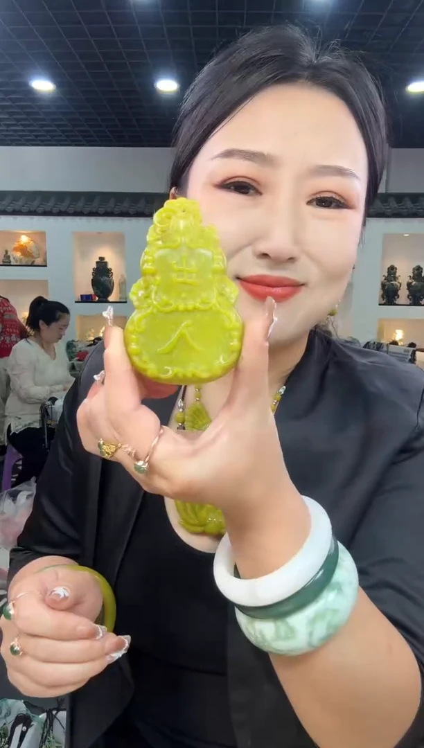 【闪购商品】岫玉颈饰未镶嵌全珠链大葫芦【出入平安】