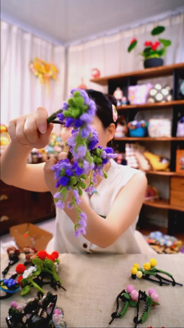 织绣【扭扭夹】纯手工非遗钩织