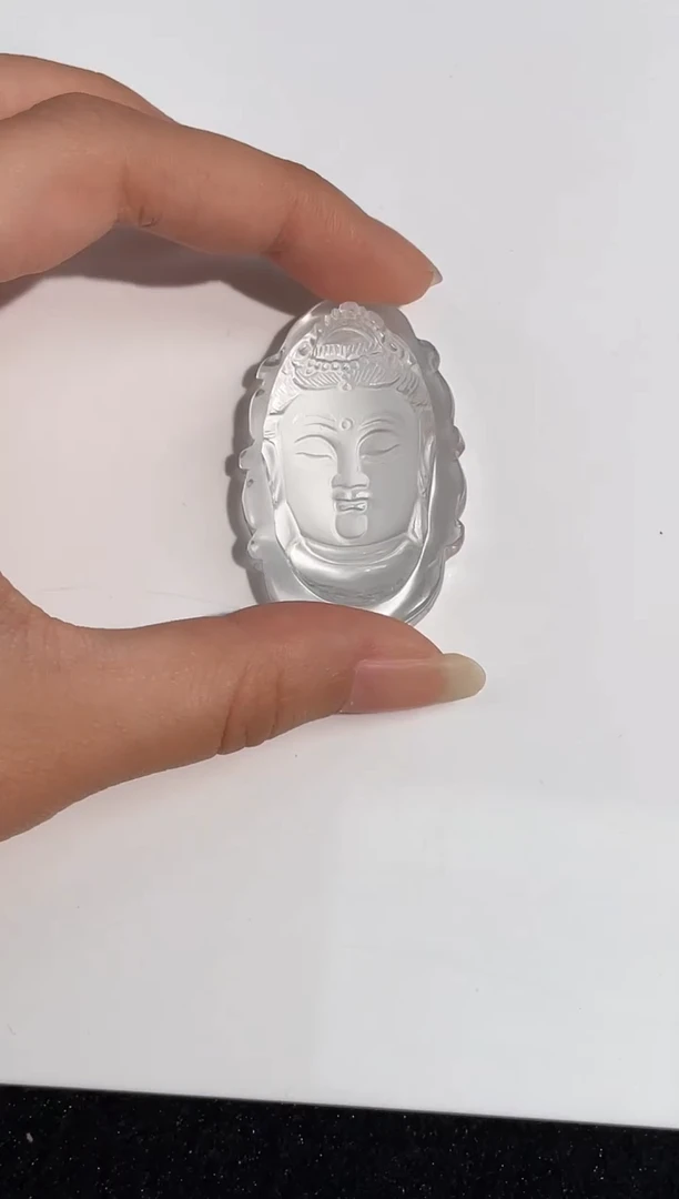 【闪购商品】未镶嵌颈饰水晶白水晶观音大号吊坠