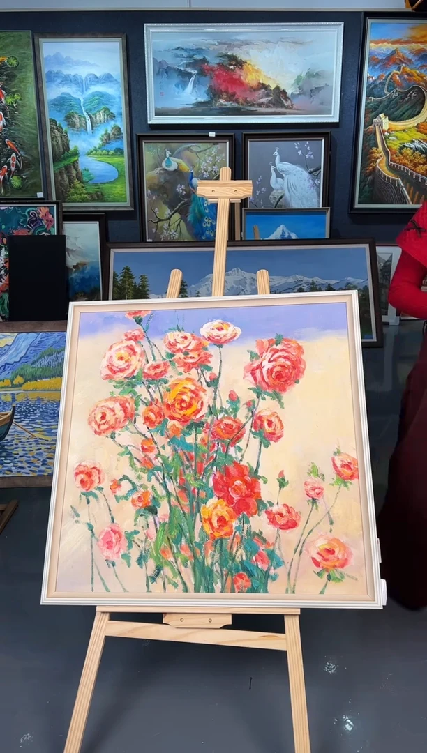 【闪购商品】油画57号手绘油画-80*80-花卉