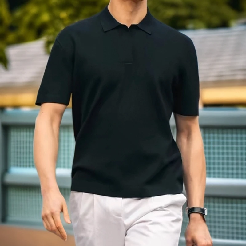 【秋冬孤品】欧版轻奢时尚休闲百搭男士上衣绢丝绒羊毛衫四平针毛衣