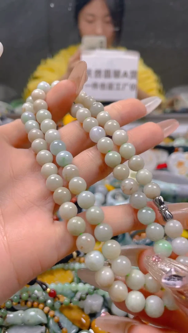 【闪购商品】翡翠颈饰未镶嵌7-8MM/M/翡翠A货一图一物
