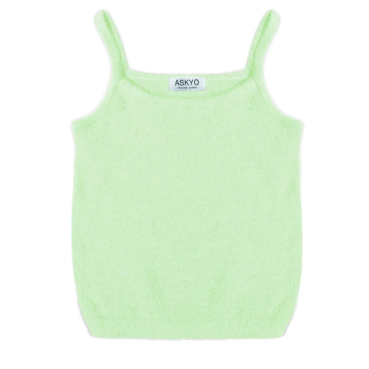 【ASKYO】奶fufu吊带绒感柔软春季仿貂吊带