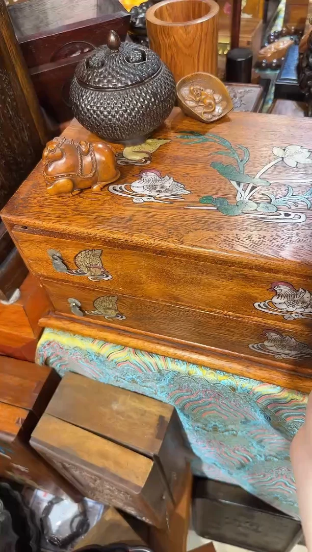 【闪购商品】木木艺鸳鸯戏水双层柜子398.888