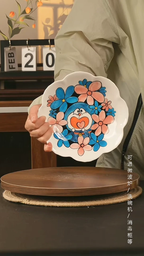 陶瓷景德镇高温釉下彩纯手绘创意瓷